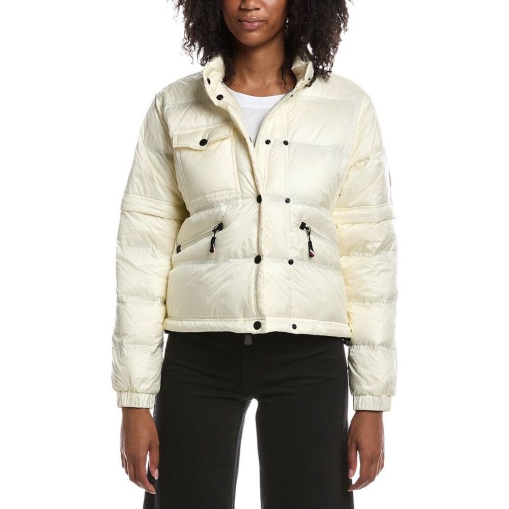 Moncler Womens Grenoble Mauduit Puffer Jacket, White